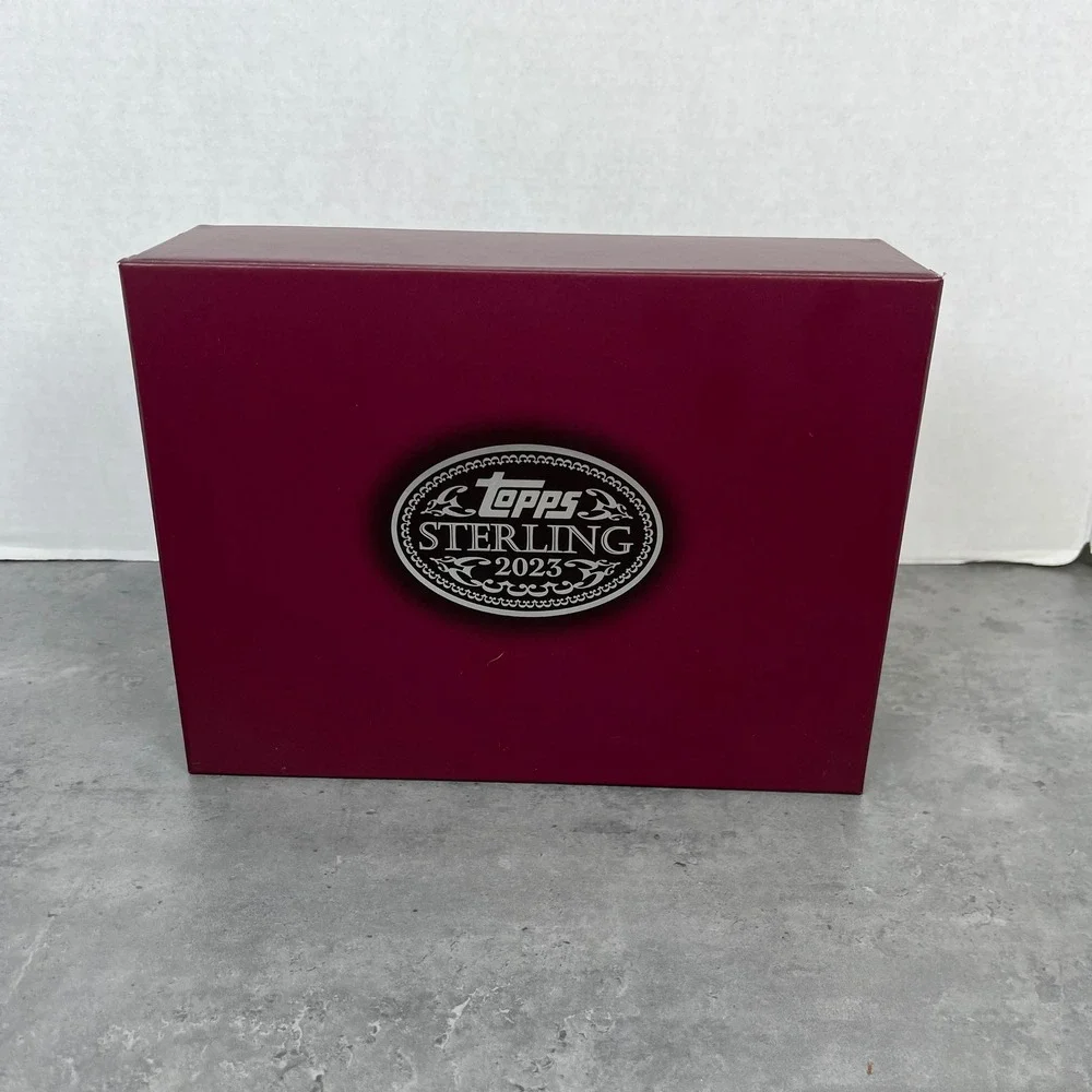 Topps‎ Sterling 2023 Baseball Card Box Burgundy Collectible Empty Display Case - Picture 2 of 11